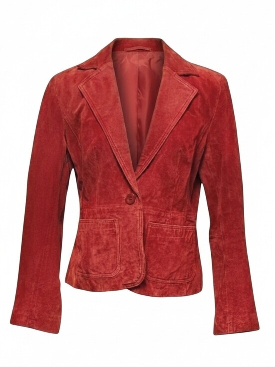 New York & Company Jackets & Blazers - NEW YORK & COMPANY (STYLE.CN040071) GENUINE LEATHER SUEDE SINGLE BREASTE…